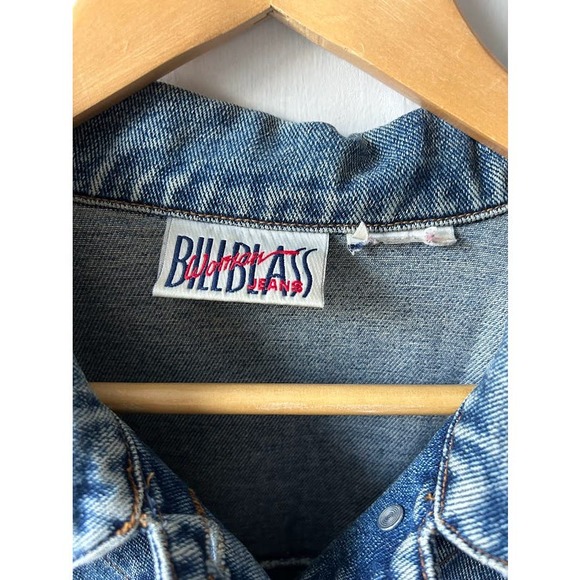 Vintage 90s Bill Blass denim jean jacket M/L? - Picture 6 of 13